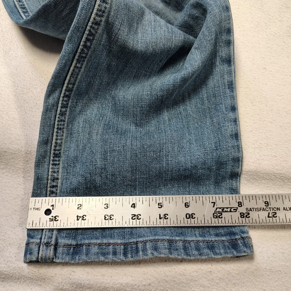 Wrangler Retro Jeans Mens 34x35 Medium Wash Slim Straight Faded 1088MWZJK